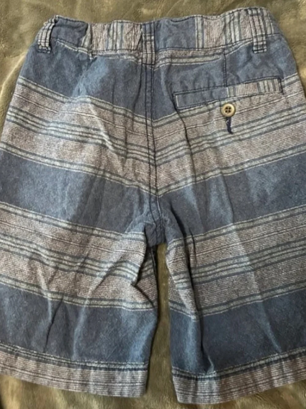 Old Navy Blue Striped Men’s Flat Front Shorts